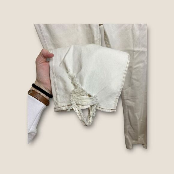 Hudson Holly High Rise Flare Jeans Soft Ecru Size 25 - Picture 7 of 10